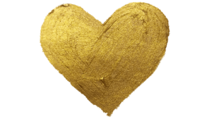 goldenes Herz als Symbol für Beziehungsgold.